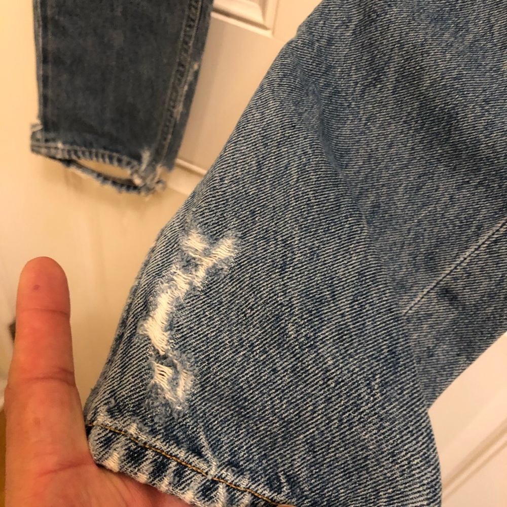 AGOLDE Feel Good High Rise Classic Jean Blue 24 Distressed Button Fly High waist - Picture 11 of 16